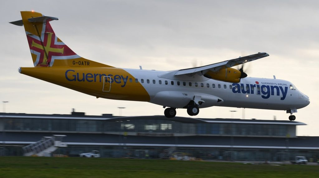 Aurigny ATR600 landing